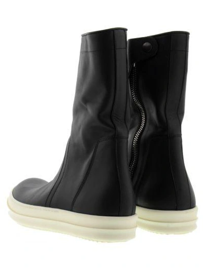 Shop Rick Owens Sock Sneak Boots In Black/wb