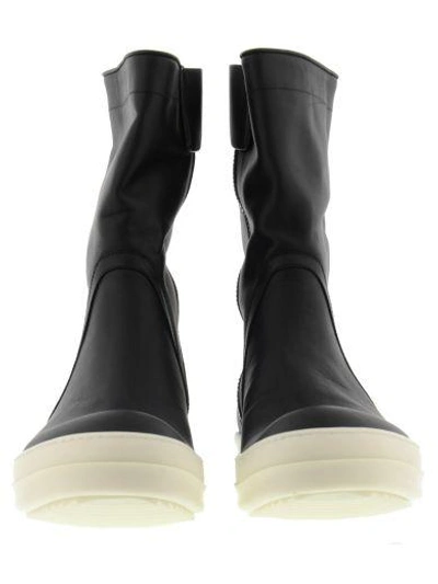 Shop Rick Owens Sock Sneak Boots In Black/wb