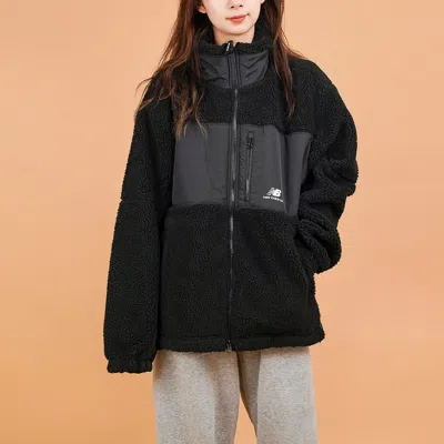 New Balance Lifestyle Cotton Warm Jacket 'black Grey'