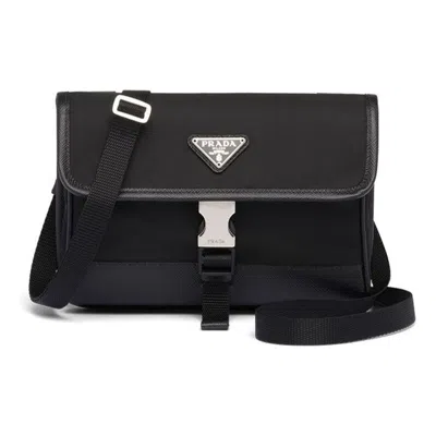 Prada Re-nylon And Saffiano Leather Smartphone Case In Black