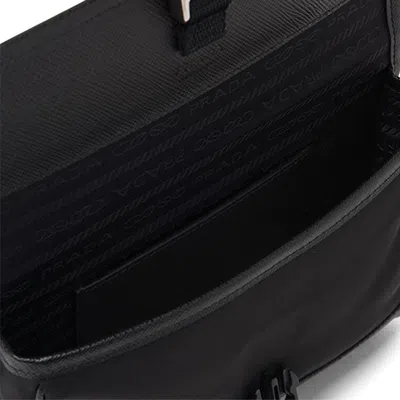 Prada Re-nylon And Saffiano Leather Smartphone Case In Black