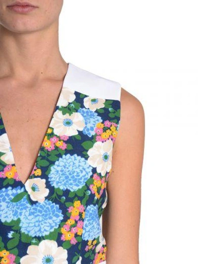 Shop Carven Sleeveless Dress In Multicolor