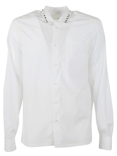 Shop Valentino Studded Shirt In White