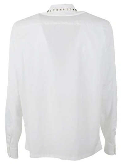 Shop Valentino Studded Shirt In White