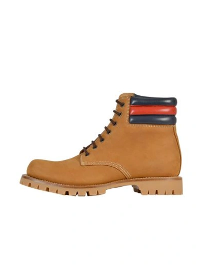 Shop Gucci Suede Boots In Beige