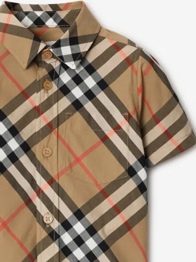 Burberry Baby Boys Owen Essential Check Shirt In Brown