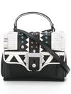 PAULA CADEMARTORI studded shoulder bag,CALFLEATHER100%