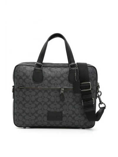 Shop Coach Briefcase In Qb/charcoal|grigio