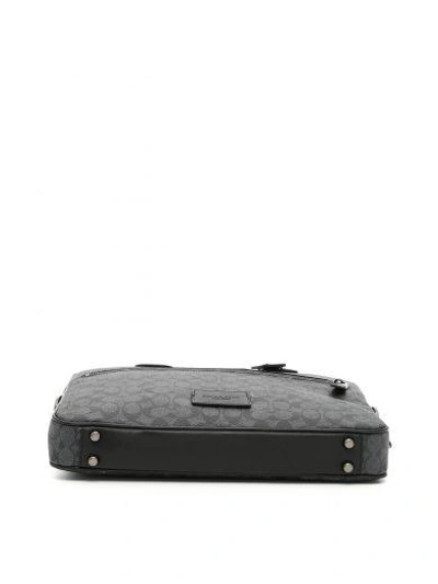 Shop Coach Briefcase In Qb/charcoal|grigio