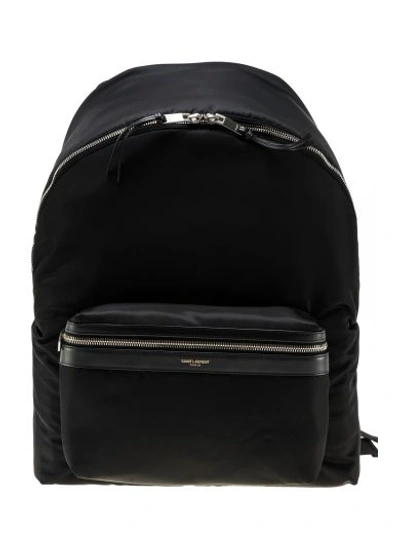 Shop Saint Laurent City Backpack In Black