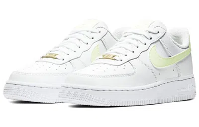 Nike Air Force 1 Low "white/barely Volt" Sneakers In White