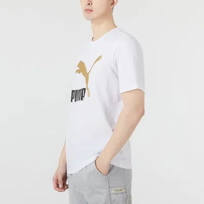 Puma Classics Logo Metallic Tee 'white'