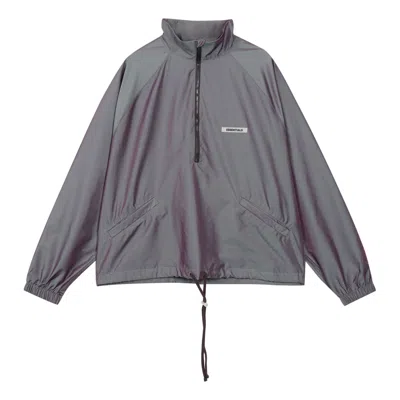 Essentials Fear Of God  Ss20 Track Jacket Iridescent In Gray