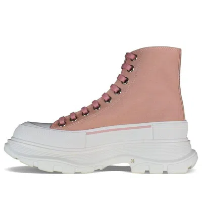 Alexander Mcqueen Woman Sneakers Beige Size 11 Textile Fibers In Multi