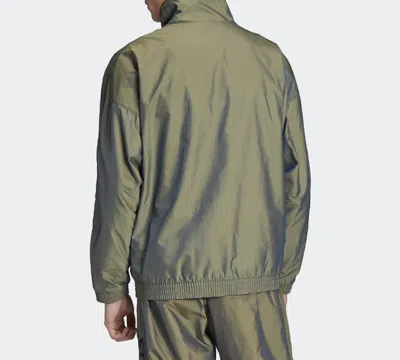 Adidas Originals Rainbow Cardigan Sports Zipper Jacket Metallic Green