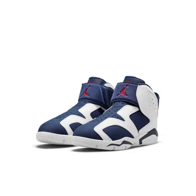Air Jordan (ps)  6 Retro Little Flex 'white Midnight Navy' In Blue