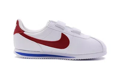 Nike (ps)  Cortez Basic Slvelcro 'varsity Red' In White