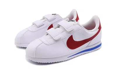 Nike (ps)  Cortez Basic Slvelcro 'varsity Red' In White