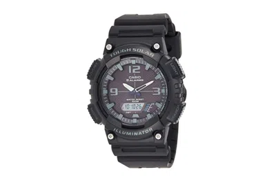 Casio Waterproof Sports Solar Powered Mens Black Analog/digital Combo