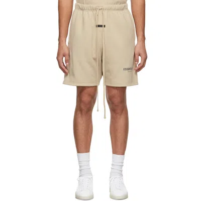 Essentials Fear Of God  Fw21 Fleece Sweat Shorts Beige In Gray