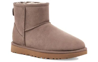 Ugg Mini Classic Ii Beige Pull-on Boots In Suede Woman In Neutral