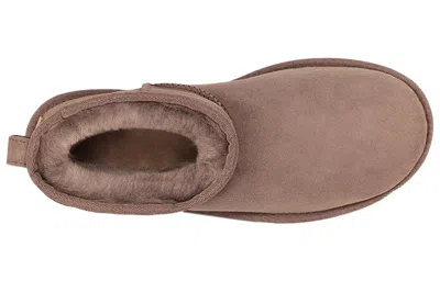 Ugg Mini Classic Ii Beige Pull-on Boots In Suede Woman In Neutral