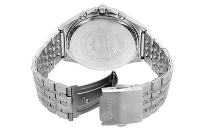 Casio Waterproof Stainless Steel Strap Unisex Black Dial Strap Mens Black Analog In Metallic