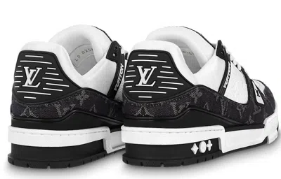 Pre-owned Louis Vuitton (wmns)  Lv Trainer Sneaker 'black Mesh Monogram With White ' In Multi