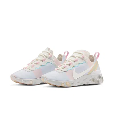 Nike (wmns)  React Element 55 Light Blue Pink In Multi