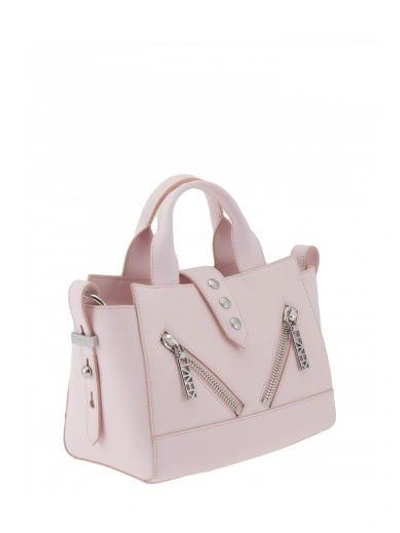 Shop Kenzo Rubberized Leather Bag In Pink