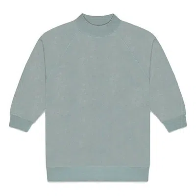 Essentials (wmns) Fear Of God  Drop2 Ss23 Terry Cloth 3/4 Sweatshirt 'sycamore' In Blue
