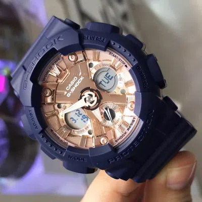 Casio G-shock Analog-digital 'blue' In Black