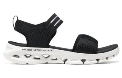Skechers (wmns)  Go Glide-step Flex Sandal 'black White' In Multi
