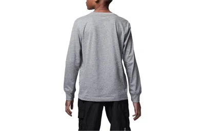 Air Jordan (ps)  Junior Practice Flight Long Sleeve T-shirt 'grey' In Gray