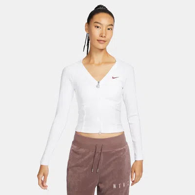 Nike (wmns)  Sportswear V-day Long-sleeve Full-zip Top 'white'