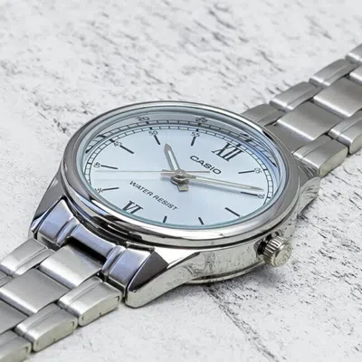 Casio Quartz Waterproof Silver Analog In Metallic