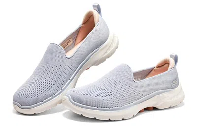 Skechers (wmns)  Go Walk 6 Slip In Fabulous View 'light Grey Pink' In Gray