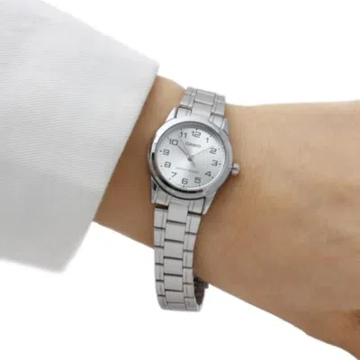 Casio Quartz Waterproof Silver Analog In Metallic