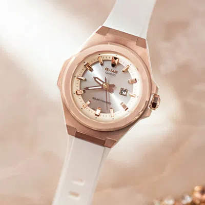 Casio Baby-g 'white Copper' In Gold