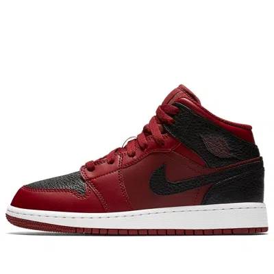 Air Jordan (gs)  1 Retro Mid 'team Red Black'
