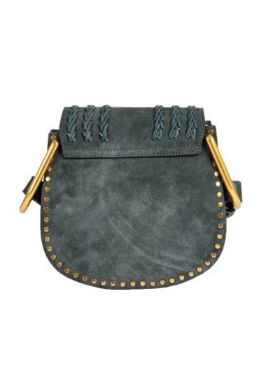Shop Chloé Mini Hudson Shoulder Bag In Bisilver Blue
