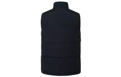 Li-ning Logo Windproof Down Vest 'black' In Blue