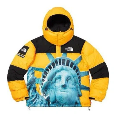 Supreme X The North Face Crossover Statue Of Liberty Waterproof Interchange Jacket Unisex Yellow