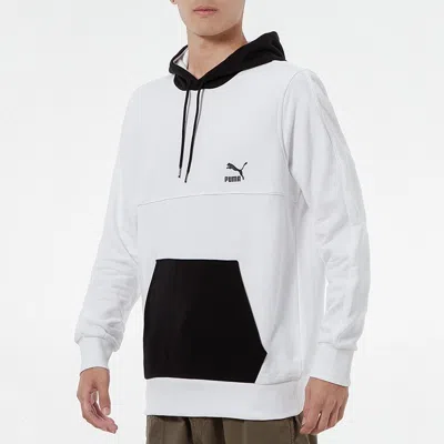 Puma Clsx Colblock Hoodie 'white'