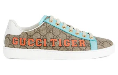 Gucci (wmns)  Ace Gg Supreme ' Tiger Print' In Brown