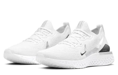 Nike (wmns)  Epic React Flyknit 2 'white Metallic Silver' In Multi