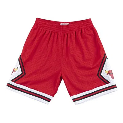 Mitchell & Ness Elasticated Graphic-print Shorts In Red