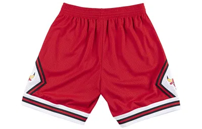Mitchell & Ness Elasticated Graphic-print Shorts In Red
