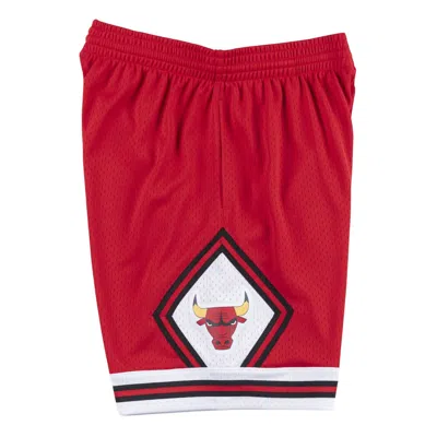 Mitchell & Ness Elasticated Graphic-print Shorts In Red