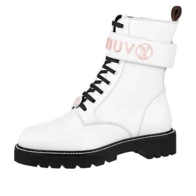 Pre-owned Louis Vuitton (wmns)  Territory Boots 'white' In Multi